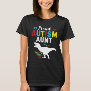 Proud Autism Aunt Family Matching Autism Awareness T-Shirt