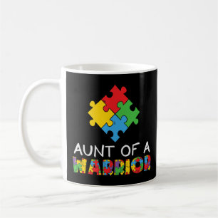 Proud Autism Aunt Of A Warrior. Autistic Awareness Coffee Mug
