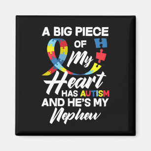 Proud Autism Aunt Uncle Autistic Nephew Autism Awa Magnet