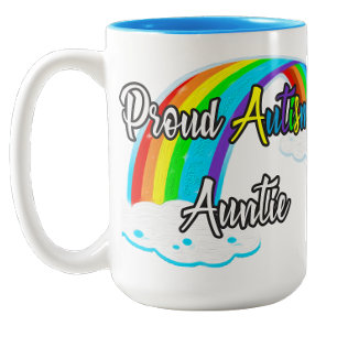 Proud Autism Auntie Two-Tone Coffee Mug
