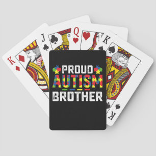 Proud Autism Brother Awareness Autistic Family Playing Cards
