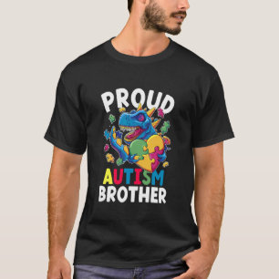 Proud Autism Brother Dinosaur Autism Awareness for T-Shirt