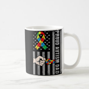 Proud Autism Dad American Flag Autism Awareness Da Coffee Mug