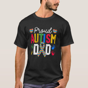 Proud Autism Dad Autism Awareness Day Autistic Son T-Shirt