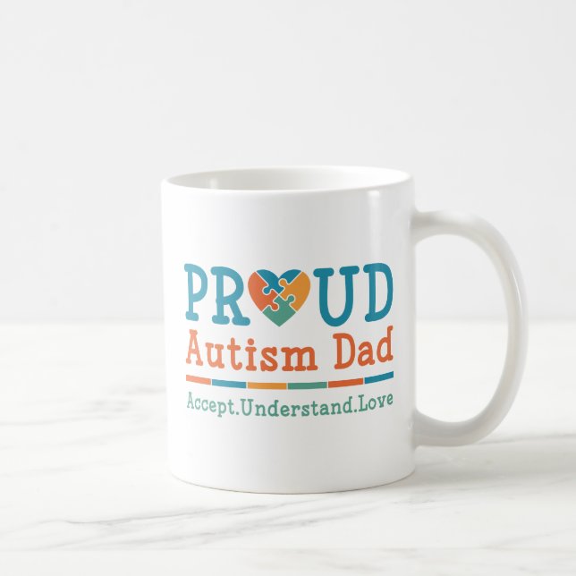 Proud Autism Dad Coffee Mug (Right)