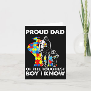 Proud Autism Dad-father And Son Autism Awareness  Card