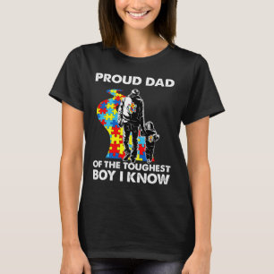 Proud Autism Dad-father And Son Autism Awareness T-Shirt