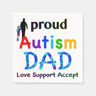 Proud Autism Dad Napkin