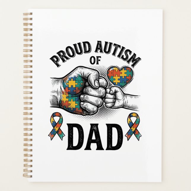 Proud Autism Dad Vintage Engraving Awareness Shirt (Devant)