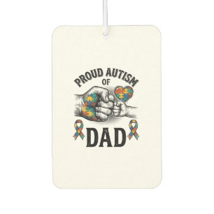 Proud Autism Dad Vintage Engraving Awareness Shirt Air Freshener