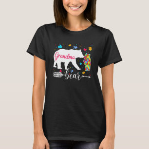 Proud Autism Grandma Bear Puzzle Autism Awareness  T-Shirt