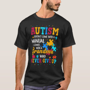Proud Autism Grandma Heart Puzzle Autism Awareness T-Shirt