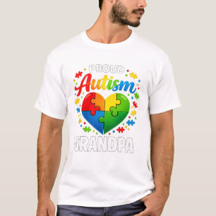 Proud Autism Grandpa Autism Awareness Grandfather  T-Shirt