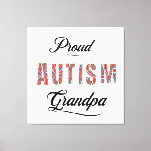 Proud autism grandpa  canvas print