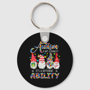 Proud Autism It's A Different Ability Three Xmas G Keychain