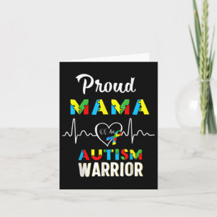 Proud Autism Mama Autism Awareness Warrior Card