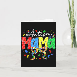 Proud autism mama mom awareness for moms card