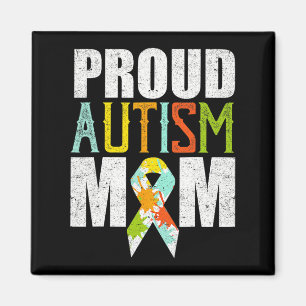 Proud Autism Mom Autism Awareness Vintage Magnet