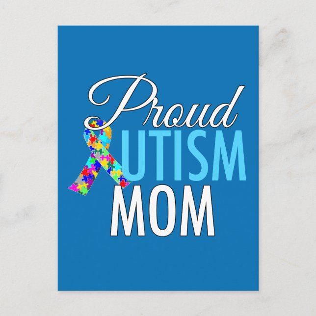 Proud Autism Mom Beautiful Mother's Day Card (Front)