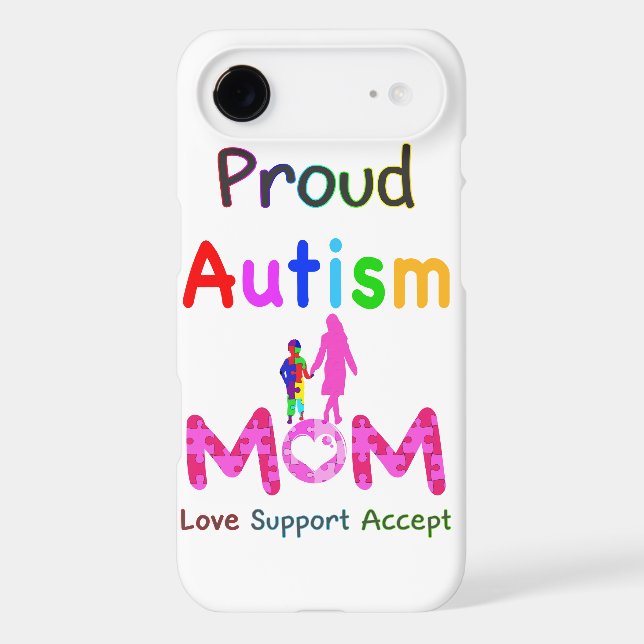 Proud Autism Mom Case-Mate iPhone Case (Back)