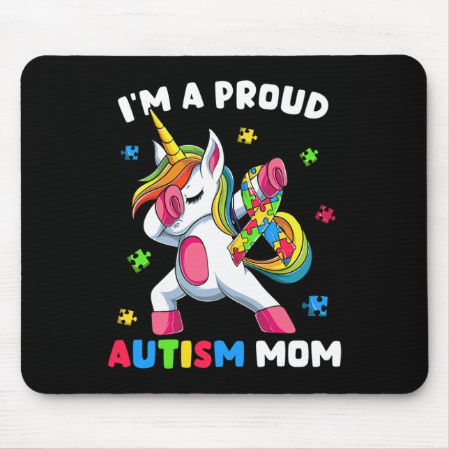 Proud Autism Mom Dab Dance  Mouse Pad (Front)