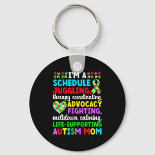 Proud autism mom definition autism warrior mother  keychain