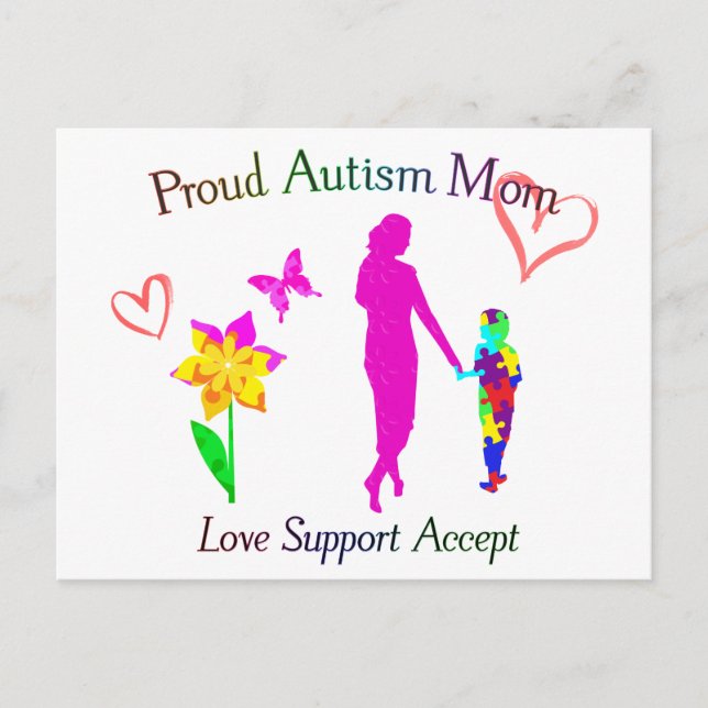 Proud Autism Mom Postcard (Front)