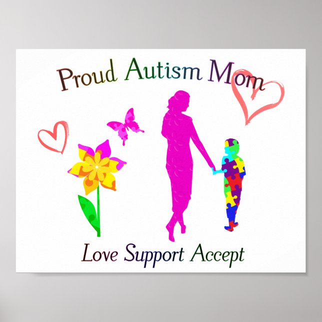 Proud Autism Mom Poster (Front)