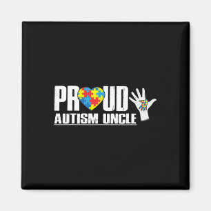 Proud Autism Uncle Dad Heart Autism Awareness For Magnet