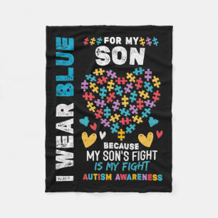 Proud Autistic Dad Fleece Blanket