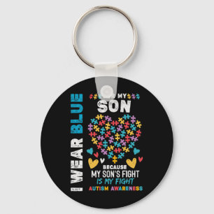 Proud Autistic Dad Keychain