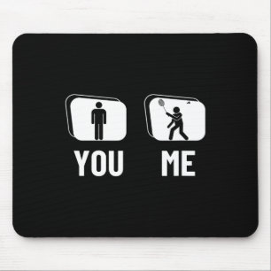 Proud Badminton Player Men Shuttle Funny Badminton Mouse Pad