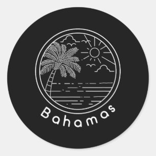 Proud Bahamas Bahamians Flag Gift Design Idea Classic Round Sticker