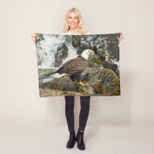 Proud Bald Eagle Fleece Blanket