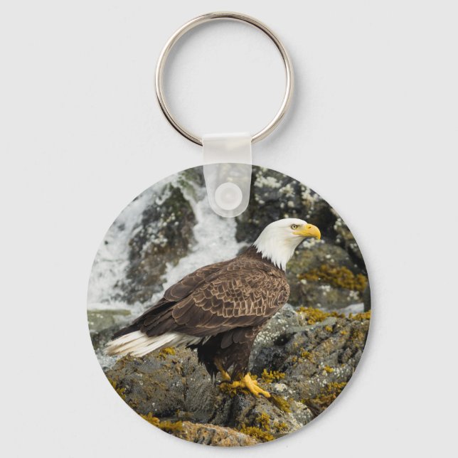 Proud Bald Eagle Keychain (Front)