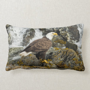 Proud Bald Eagle Lumbar Pillow