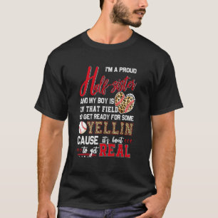 Proud Baseball Half Sister Baseball Family Matchin T-Shirt
