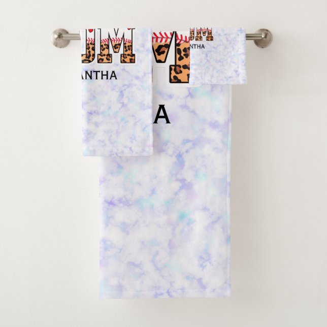 Proud Baseball Mom - Game Day Enthusiast Bath Towel Set (Insitu)