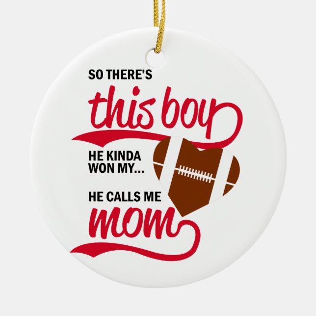 Proud Baseball Mom photo Ceramic Ornament (Front)