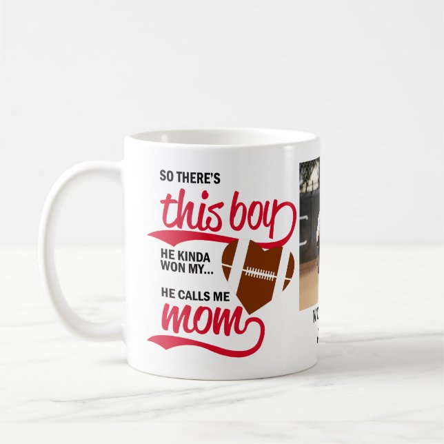 Proud Baseball Mom Photo Coffee Mug (Left)