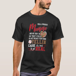 Proud Baseball Momma Baseball Family Matching T-Shirt