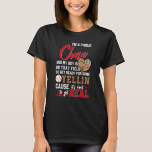 Proud Baseball Oma Baseball Family Matching 1 T-Shirt