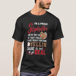 Proud Baseball Stepbrother Baseball Family Matchin T-Shirt