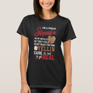 Proud Baseball Stepsister Baseball Family Matching T-Shirt