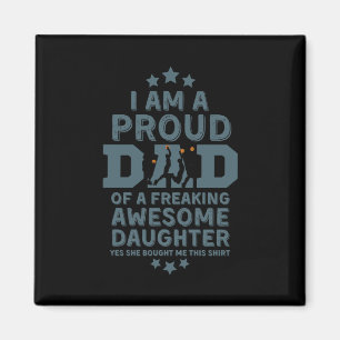 Proud Basketball Dad Shirt From Daughter  Magnet