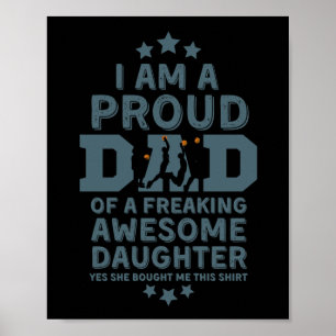 Proud Basketball Dad Shirt From Daughter Poster
