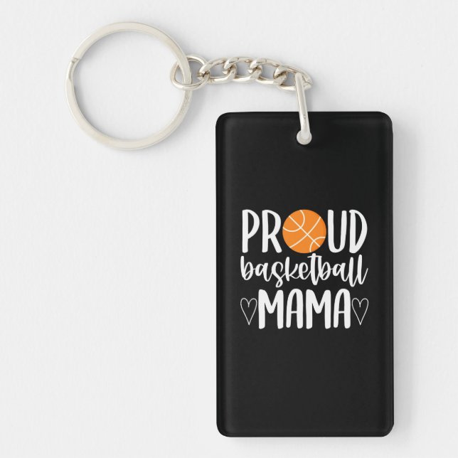 Proud Basketball Mama Keychain (Front)