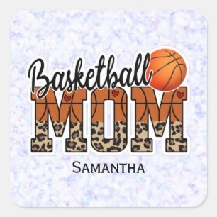 Proud Basketball Mom - Court-Side Champion Square Sticker