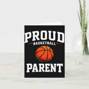 Proud basketball parent funny mom dad court game card
