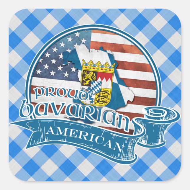 Proud Bavarian American Stickers (Front)